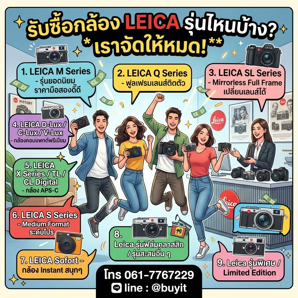 รับซื้อกล้อง Leica รุ่นไหนบ้าง เราจัดให้หมด