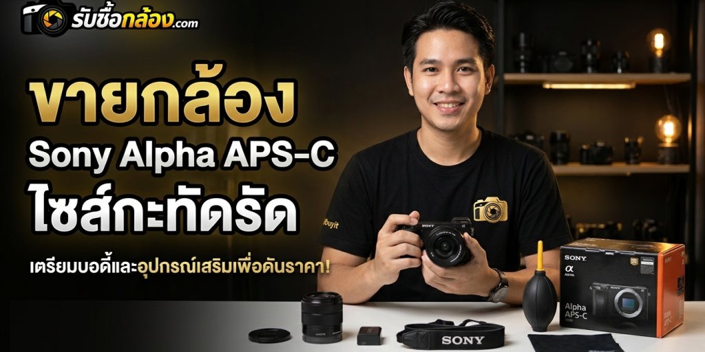 ภาพประกอบ ขายกล้อง Sony Alpha APS-C ไซส์กะทัดรัด แนะนำขั้นตอนเตรียมบอดี้และอุปกรณ์เสริมเพื่อดันราคา